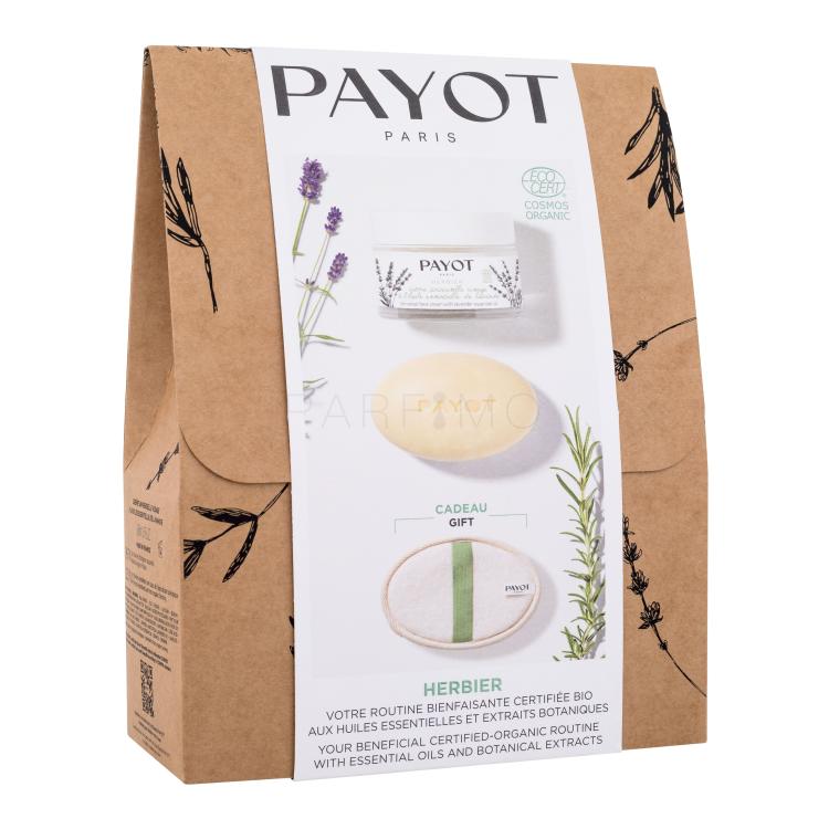 PAYOT Herbier Gift Set Ajándékcsomagok Herbier univerzális arckrém 50 ml + Herbier szilárd szappan 50 g + fürdőszivacs