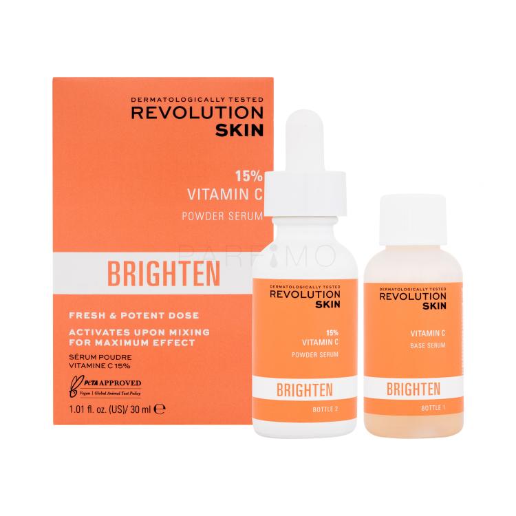 Revolution Skincare Brighten 15% Vitamin C Powder Serum Arcszérum nőknek 30 ml