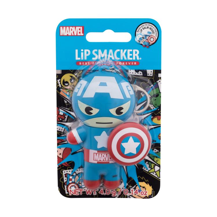 Lip Smacker Marvel Captain America Red, White &amp; Blue-Berry Ajakbalzsam gyermekeknek 4 g