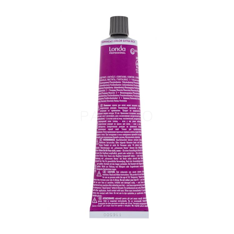 Londa Professional Permanent Colour Extra Rich Cream Hajfesték nőknek 60 ml Változat 4/77 sérült doboz