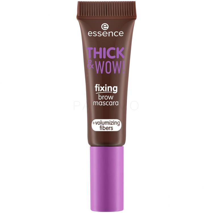 Essence Thick &amp; Wow! Fixing Brow Mascara Szemöldökspirál nőknek 6 ml Változat 03 Brunette Brown