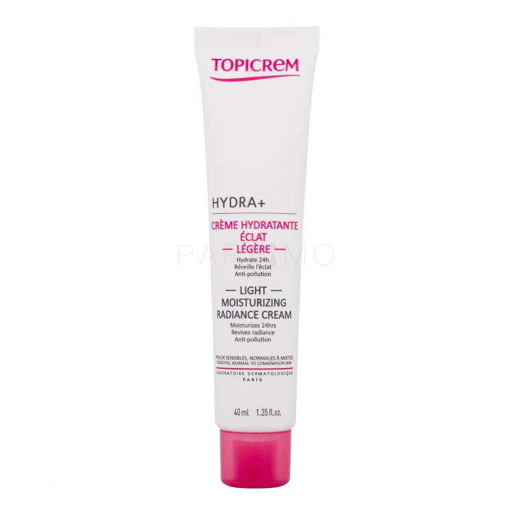 Topicrem HYDRA+ Light Moisturizing Radiance Cream Nappali arckrém 40 ml