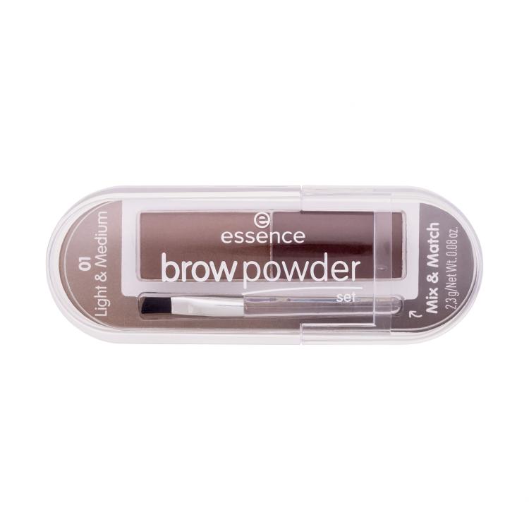 Essence Brow Powder Set Szemöldökpúder nőknek 2,3 g Változat 01 Light &amp; Medium