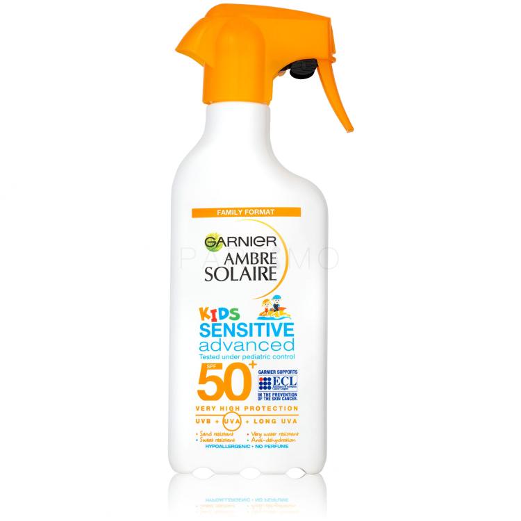 Garnier Ambre Solaire Kids Sensitive Advanced Spray SPF50+ Fényvédő készítmény testre gyermekeknek 270 ml