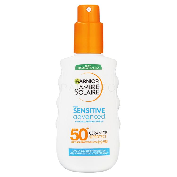 Garnier Ambre Solaire Sensitive Advanced Hypoallergenic Spray SPF50+ Fényvédő készítmény testre 150 ml