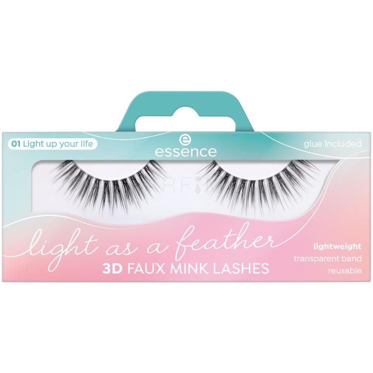 Essence Light As A Feather 3D Faux Mink 01 Light Up Your Life Műszempilla nőknek 1 db