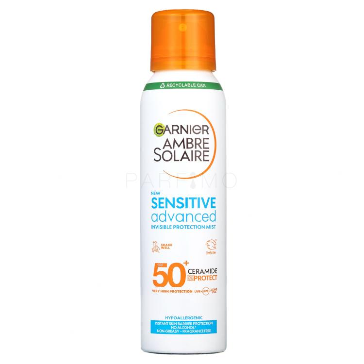 Garnier Ambre Solaire Sensitive Advanced Invisible Protection Mist SPF50+ Fényvédő készítmény testre 150 ml