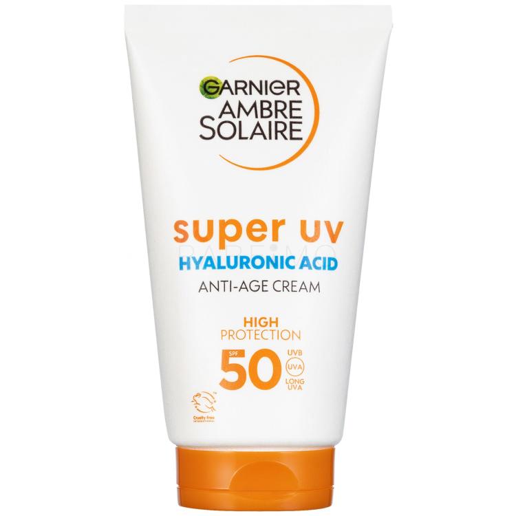 Garnier Ambre Solaire Super UV Hyaluronic Acid Anti-Age Cream SPF50 Fényvédő készítmény arcra 50 ml