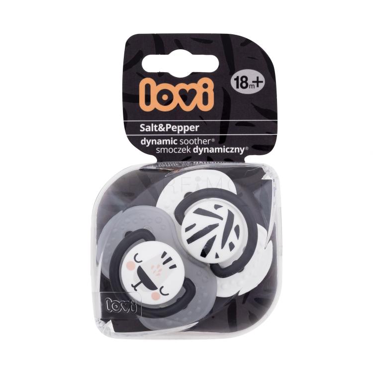 LOVI Salt&amp;Pepper Dynamic Soother 18m+ Cumi gyermekeknek 2 db