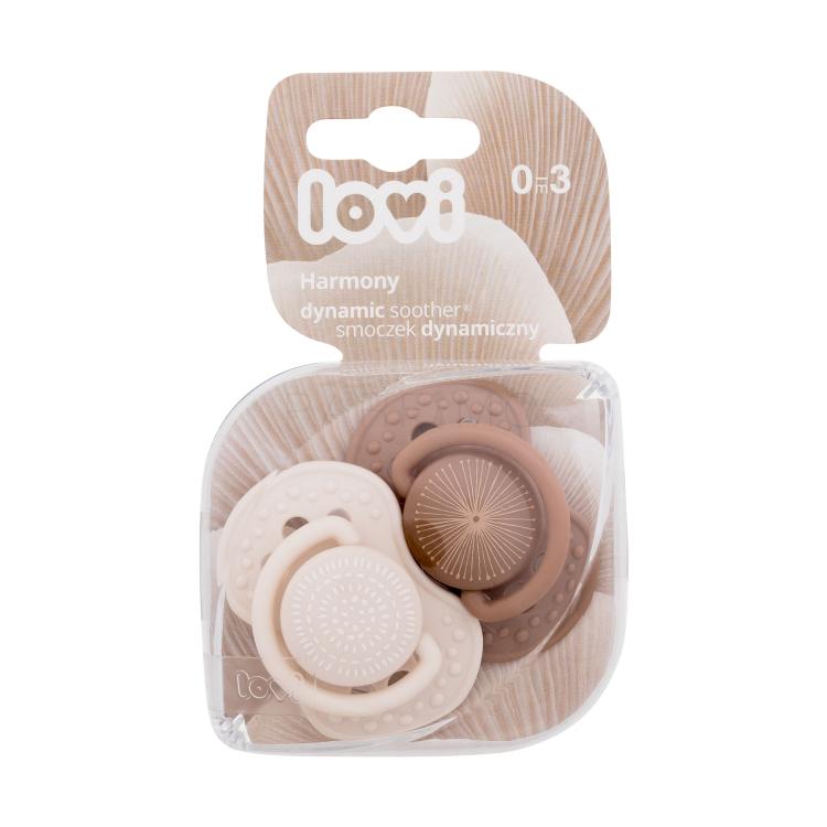 LOVI Harmony Dynamic Soother Girl 0-3m Cumi gyermekeknek 2 db