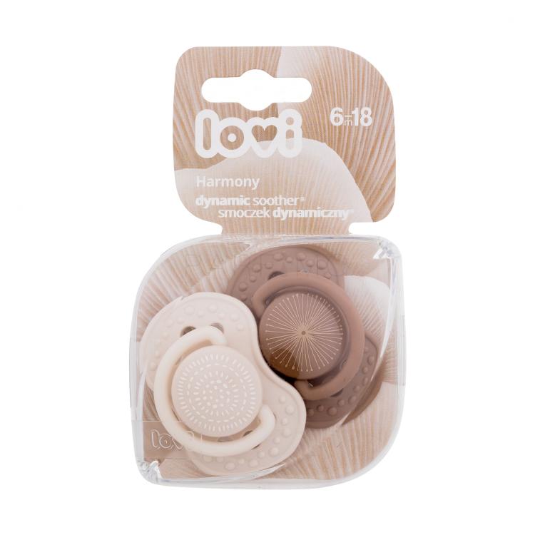 LOVI Harmony Dynamic Soother Girl 6-18m Cumi gyermekeknek 2 db