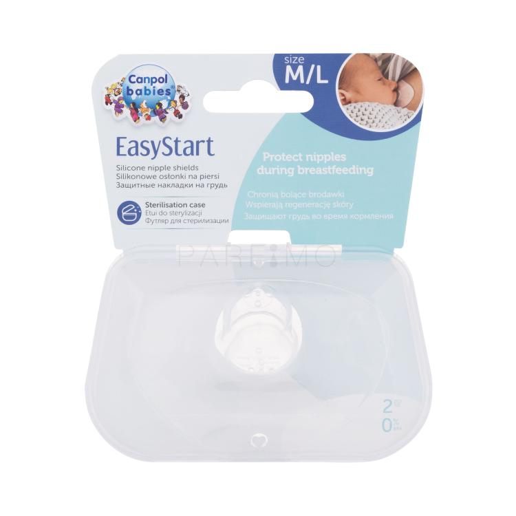 Canpol babies Easy Start Silicone Nipple Shields M/L Melltartóbetét nőknek 2 db