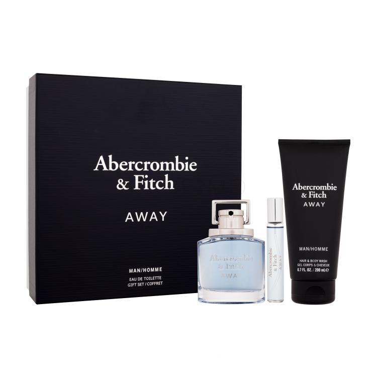 Abercrombie &amp; Fitch Away Ajándékcsomagok eau de toilette 100 ml + eau de toilette 15 ml + tusfürdő 200 ml