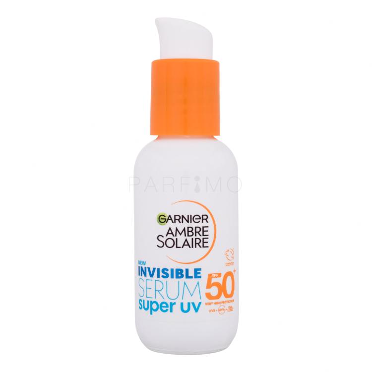 Garnier Ambre Solaire Super UV Invisible Serum SPF50+ Fényvédő készítmény arcra 30 ml sérült doboz