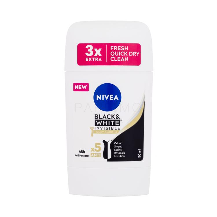 Nivea Black &amp; White Invisible Silky Smooth 48h Izzadásgátló nőknek 50 ml