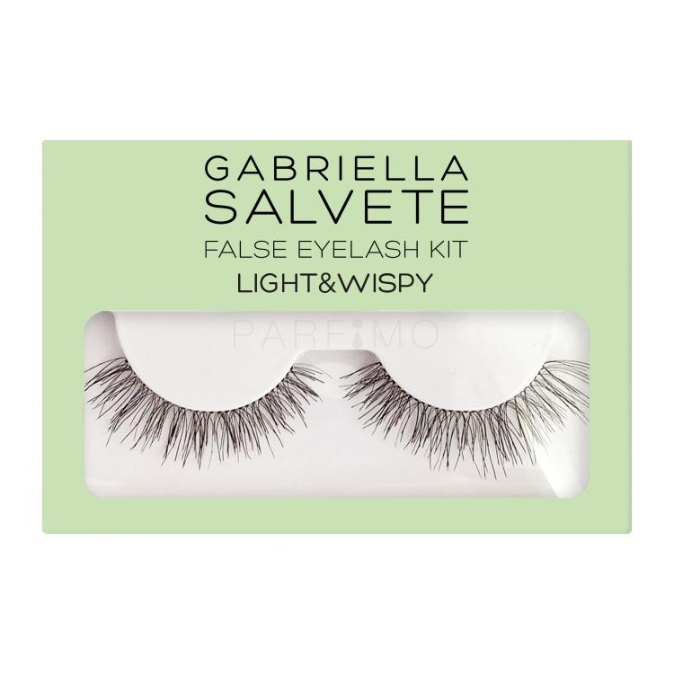 Gabriella Salvete False Eyelash Kit Light &amp; Wispy Műszempilla nőknek 1 db