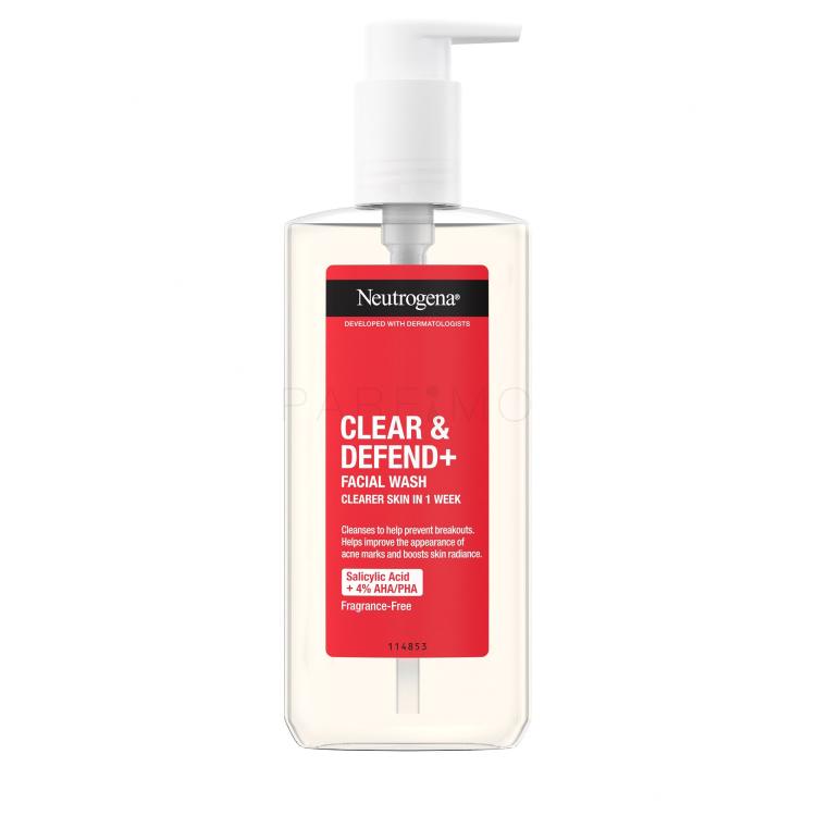 Neutrogena Clear &amp; Defend+ Facial Wash Arctisztító gél 200 ml