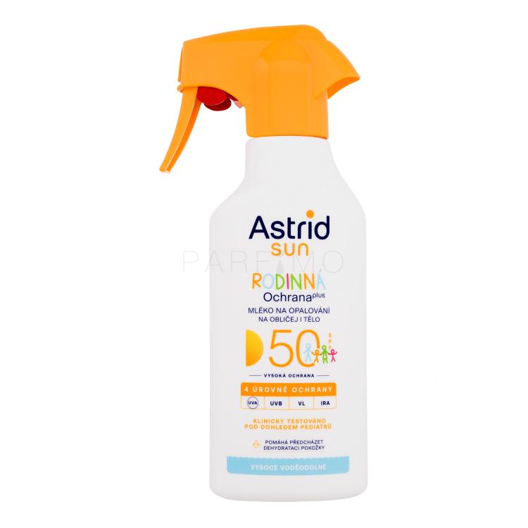 Astrid Sun Family Milk Spray SPF50 Fényvédő készítmény testre 270 ml