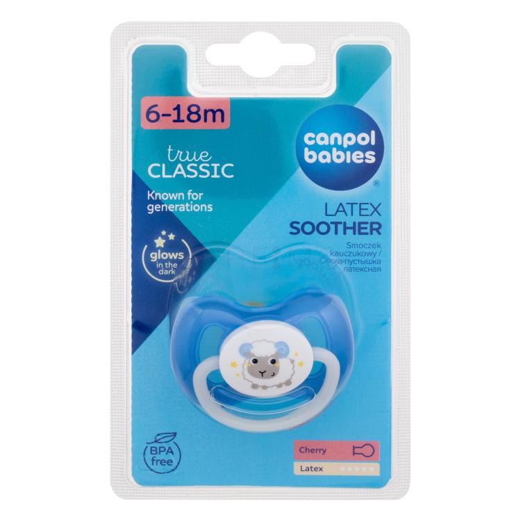 Canpol babies Bunny &amp; Company Latex Soother Blue 6-18m Cumi gyermekeknek 1 db