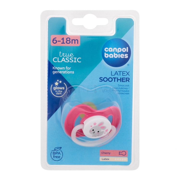 Canpol babies Bunny &amp; Company Latex Soother Pink 6-18m Cumi gyermekeknek 1 db