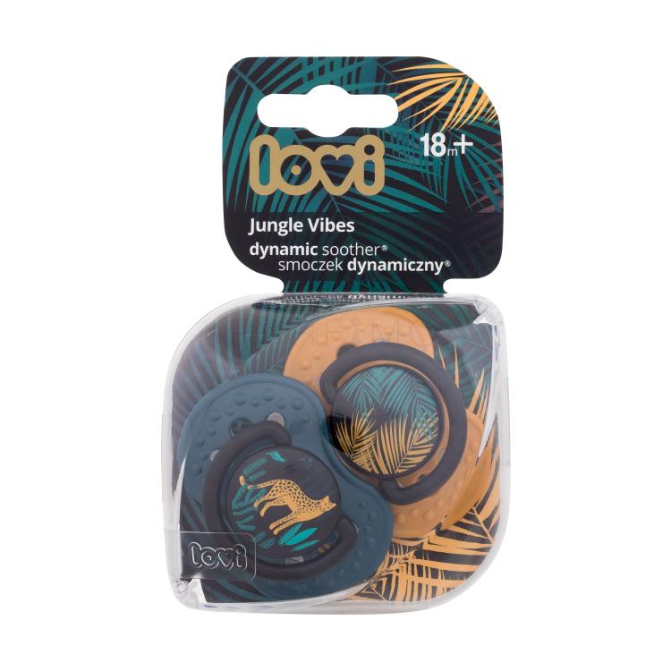 LOVI Jungle Vibes Dynamic Soother Boy 18m+ Cumi gyermekeknek 2 db