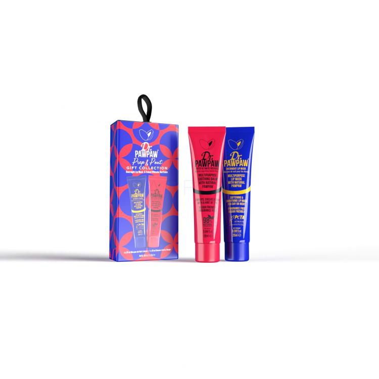 Dr. PAWPAW Prep &amp; Pout Gift Collection Ajándékcsomagok Overnight Lip Mask ajakpakolás 25 ml + Tinted Ultimate Red Balm ajak- és arcbalzsam 25 ml