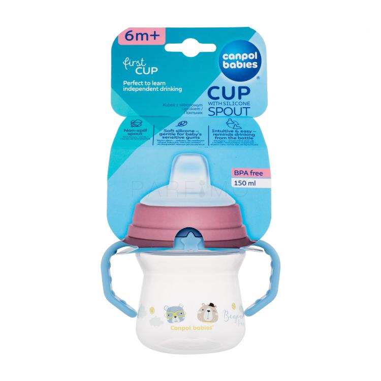 Canpol babies Bonjour Paris First Cup Blue 6m+ Kis bögre gyermekeknek 150 ml