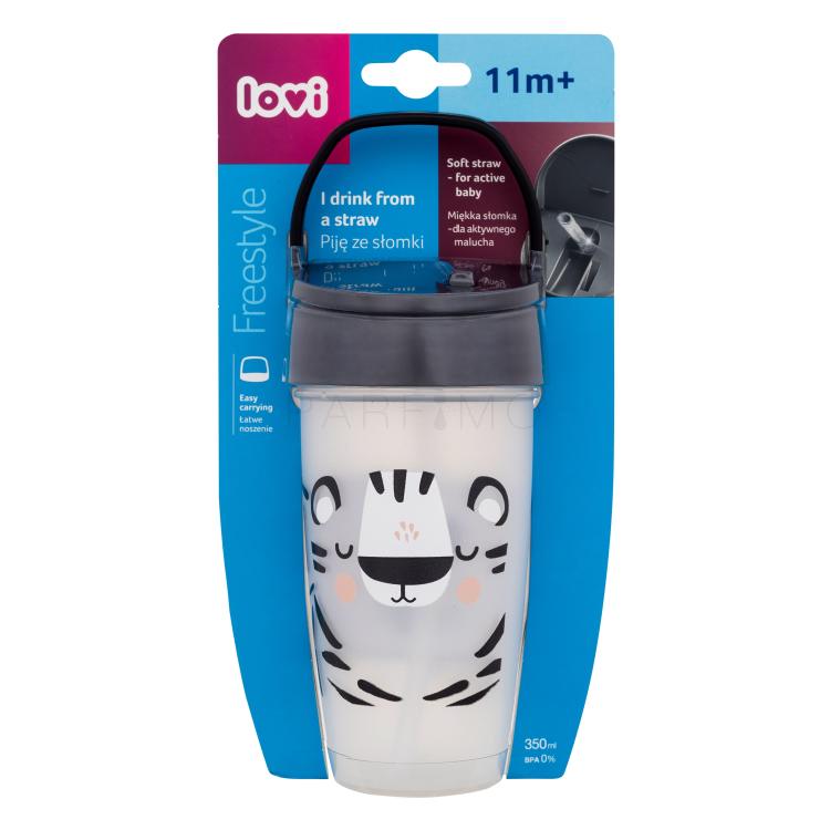 LOVI Salt&amp;Pepper Cup With Straw Kis bögre gyermekeknek 350 ml