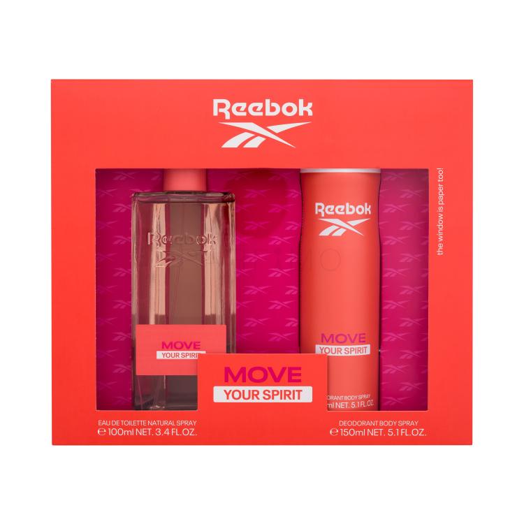 Reebok Move Your Spirit Ajándékcsomagok eau de toilette 100 ml + dezodor 150 ml