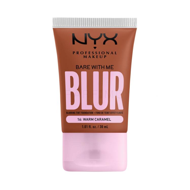 NYX Professional Makeup Bare With Me Blur Tint Foundation Alapozó nőknek 30 ml Változat 16 Warm Caramel