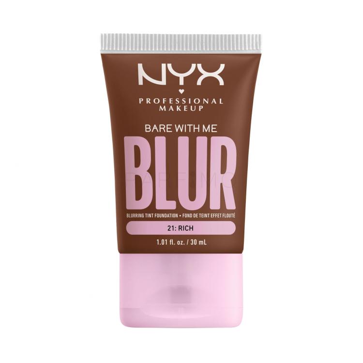 NYX Professional Makeup Bare With Me Blur Tint Foundation Alapozó nőknek 30 ml Változat 21 Rich