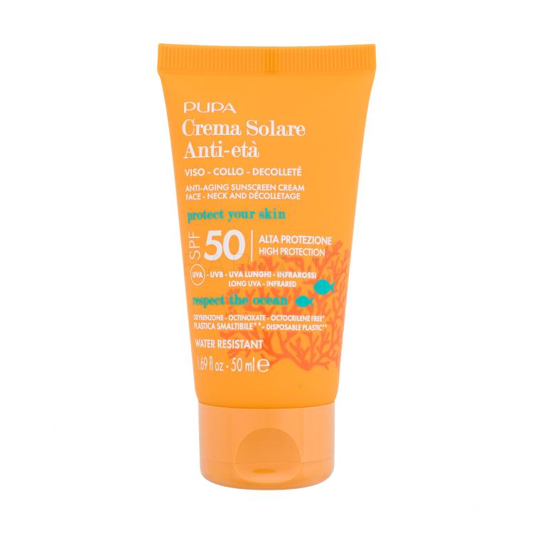 Pupa Sunscreen Anti-Aging Cream SPF50 Fényvédő készítmény arcra 50 ml