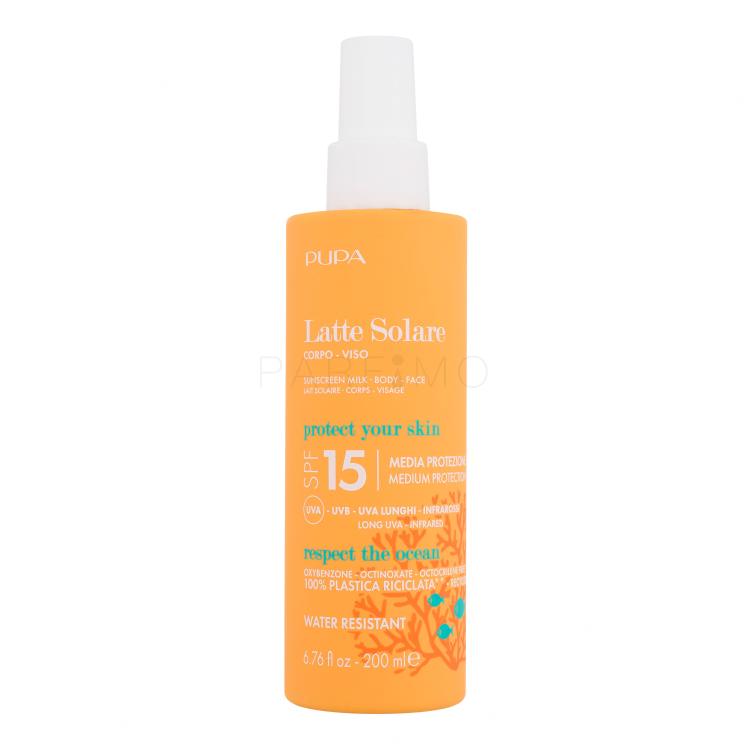 Pupa Sunscreen Milk SPF15 Fényvédő készítmény testre 200 ml