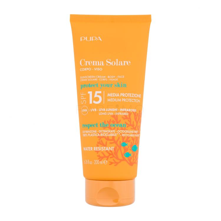 Pupa Sunscreen Cream SPF15 Fényvédő készítmény testre 200 ml