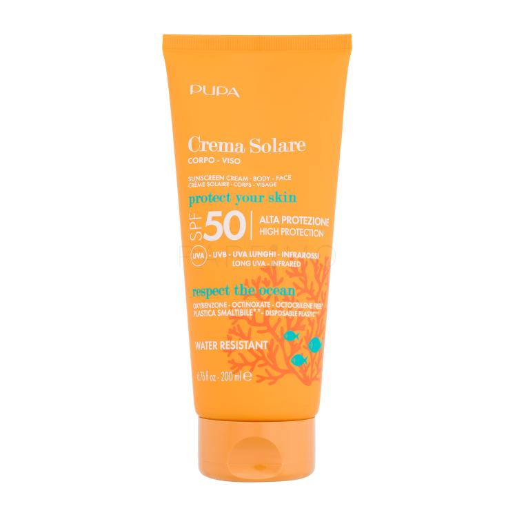 Pupa Sunscreen Cream SPF50 Fényvédő készítmény testre 200 ml