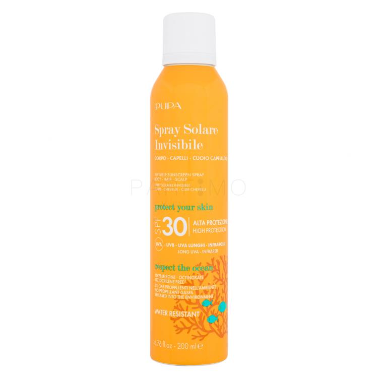 Pupa Invisible Sunscreen Spray SPF30 Fényvédő készítmény testre 200 ml