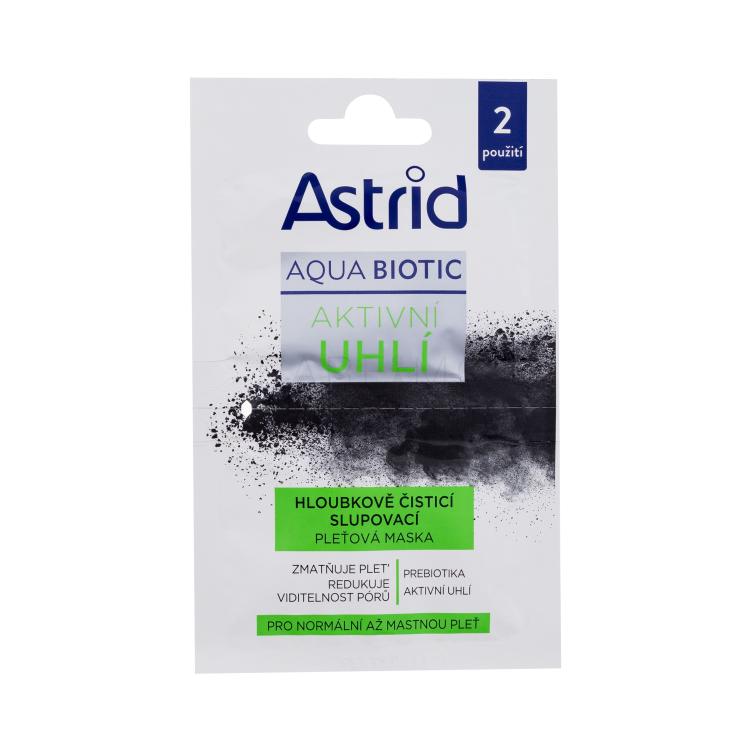 Astrid Aqua Biotic Active Charcoal Cleansing Mask Arcmaszk nőknek 2x8 ml