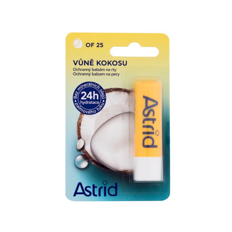 Astrid Coconut Lip Balm SPF25 Ajakbalzsam nőknek 4,8 g