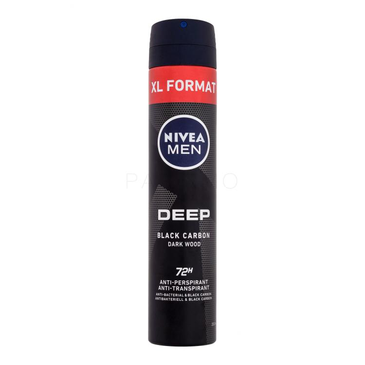 Nivea Men Deep Black Carbon 48H Izzadásgátló férfiaknak 200 ml