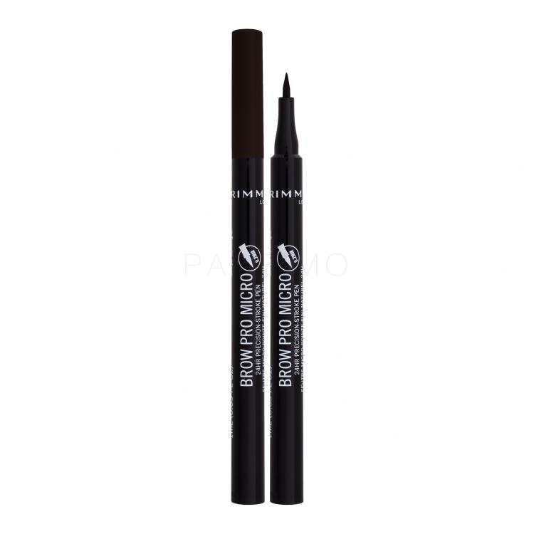 Rimmel London Brow Pro Micro 24HR Precision-Stroke Pen Szemöldökceruza nőknek 1 ml Változat 004 Dark Brown