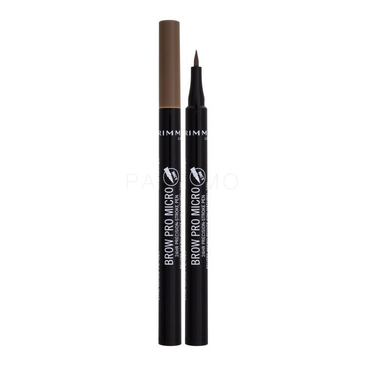 Rimmel London Brow Pro Micro 24HR Precision-Stroke Pen Szemöldökceruza nőknek 1 ml Változat 001 Blonde