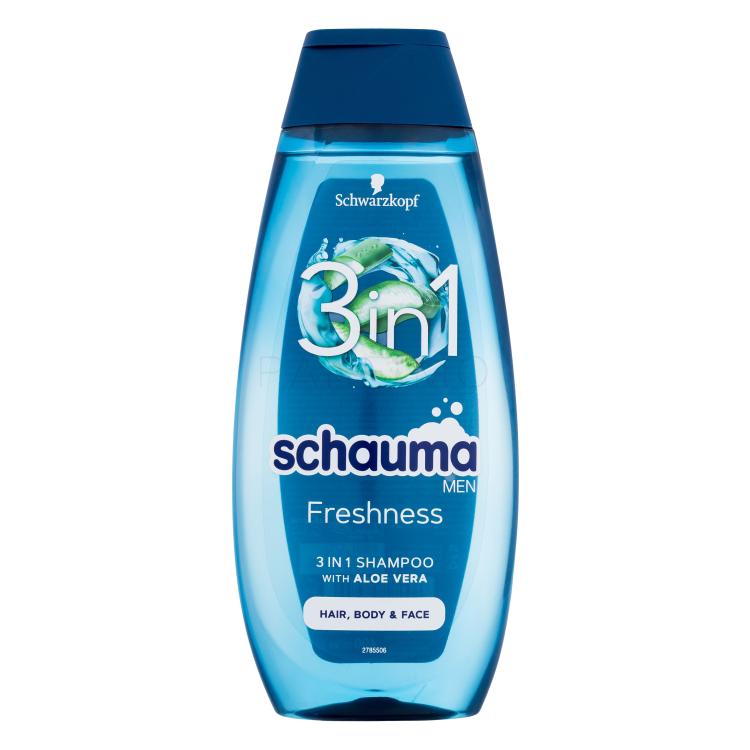 Schwarzkopf Schauma Men Freshness 3in1 Sampon férfiaknak 400 ml