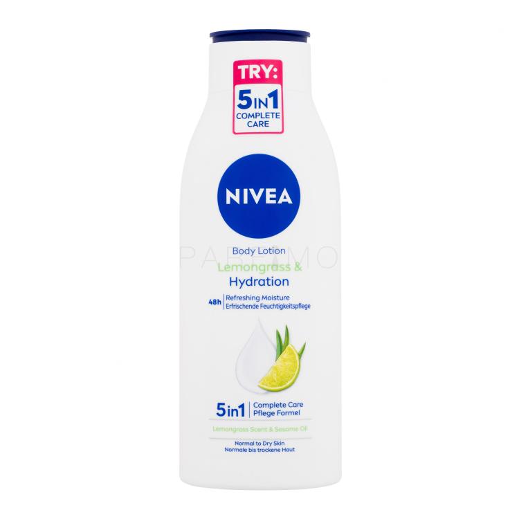 Nivea Lemongrass &amp; Hydration Testápoló tej nőknek 400 ml