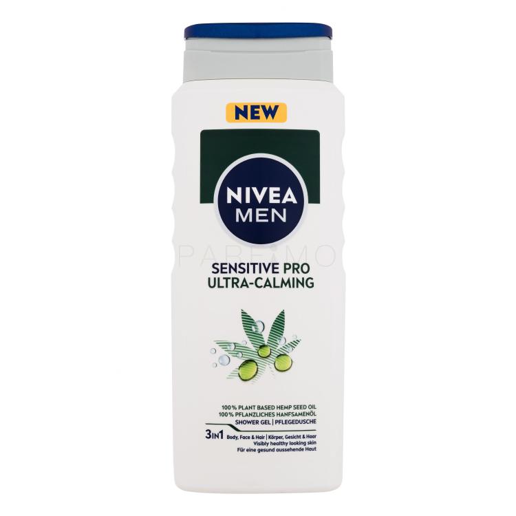 Nivea Men Sensitive Pro Ultra-Calming Shower Gel Tusfürdő férfiaknak 500 ml