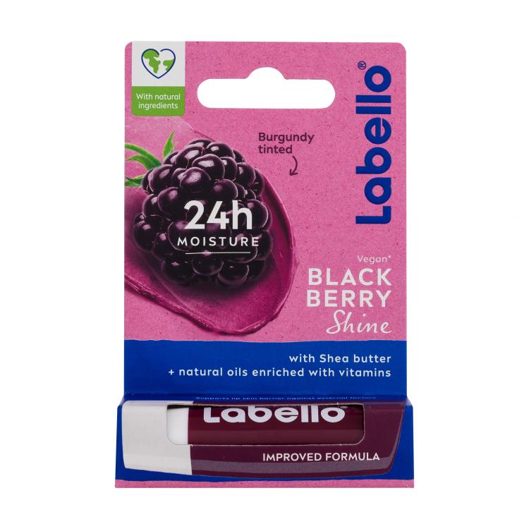 Labello Blackberry Shine 24h Moisture Lip Balm Ajakbalzsam nőknek 4,8 g