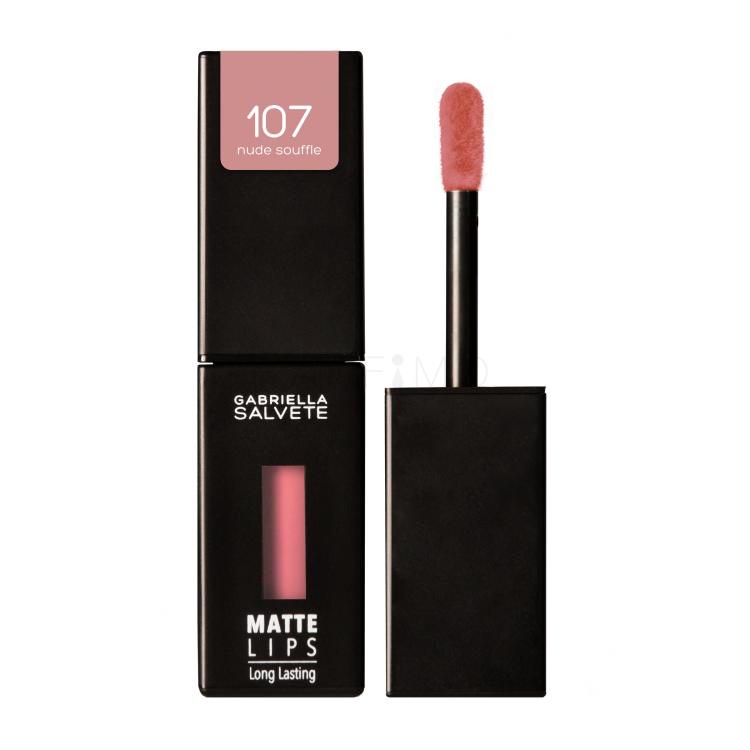 Gabriella Salvete Matte Lips Rúzs nőknek 4,5 ml Változat 107 Nude Souffle