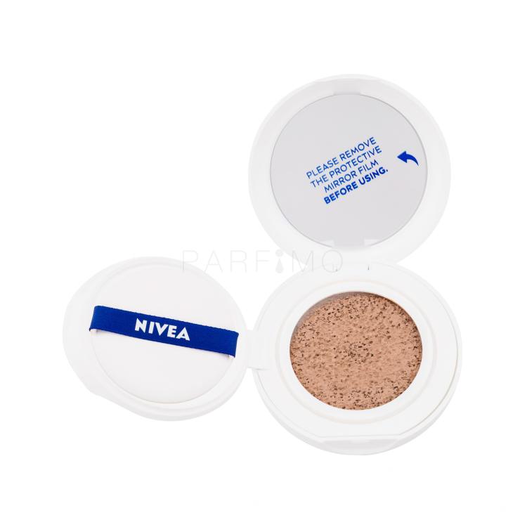 Nivea Cellular Expert Finish 3in1 Care Cushion SPF15 Alapozó nőknek 15 g Változat 01 Hell