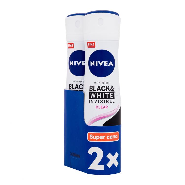 Nivea Black &amp; White Invisible Clear 48h Izzadásgátló nőknek Szett