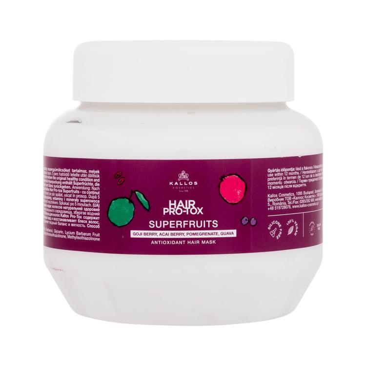 Kallos Cosmetics Hair Pro-Tox Superfruits Antioxidant Hair Mask Hajpakolás nőknek 275 ml