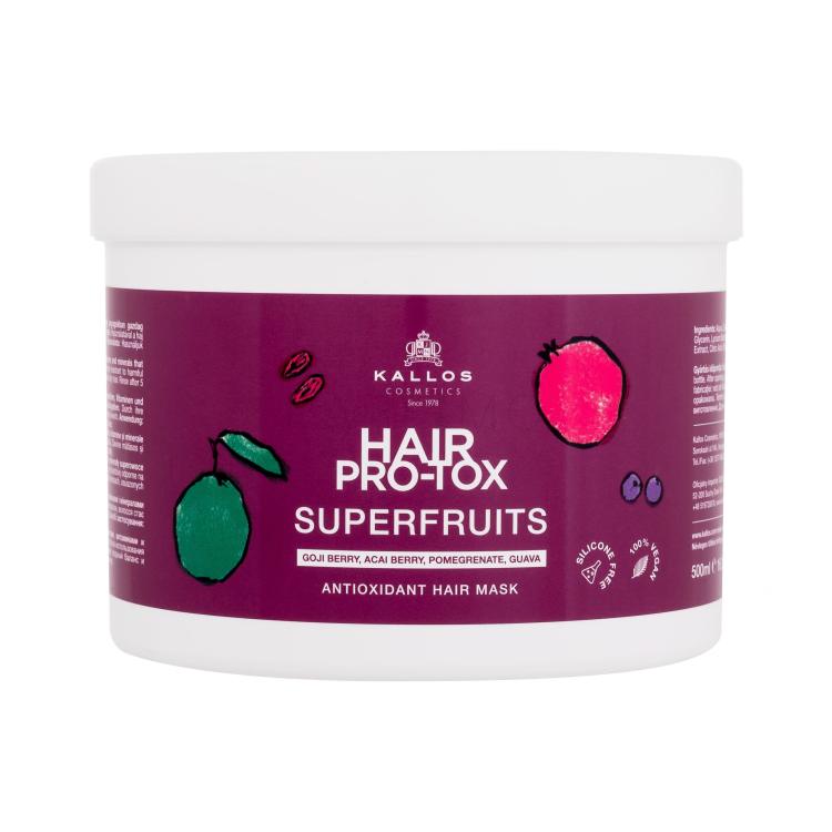 Kallos Cosmetics Hair Pro-Tox Superfruits Antioxidant Hair Mask Hajpakolás nőknek 500 ml